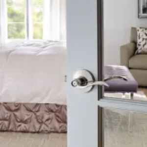 Schlage Accent Privacy Door Lever Set Brushed Nickel 
F40-ACC-619 New Open Box